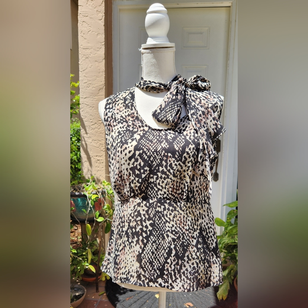 Ann Taylor Lizard Print Blouse